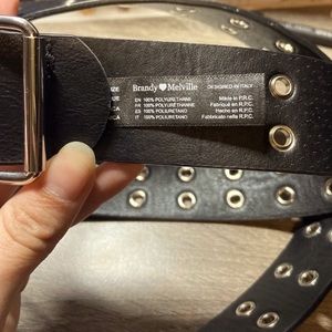 brandy melville double hole black belt